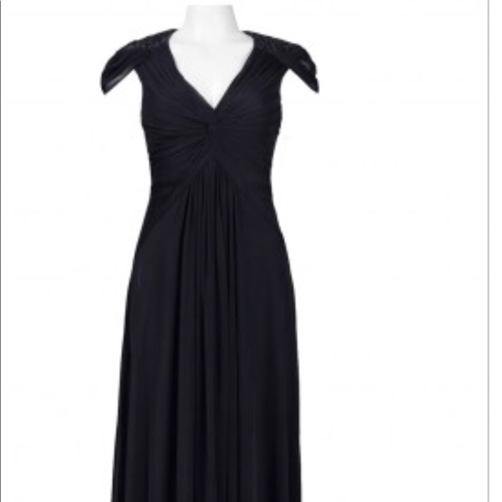 Adrianna Papell: Cape-Like Shoulder Sequin Dress